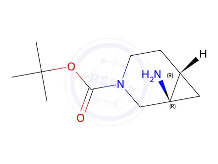 Chemical structure of Tert-butyl (1R,6R)-1-amino-3-azabicyclo[4.1.0]Heptane-3-carboxylate