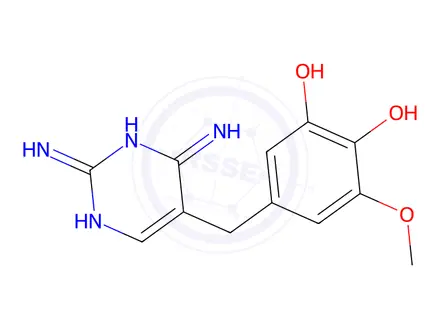 Chemical structure of 3,4-Dihydroxy trimethoprim, 98%