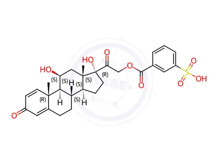 Chemical structure of Prednisolone metasulfobenzoate