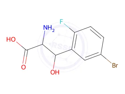 Chemical structure of 2-Amino-3-(5-bromo-2-fluorophenyl)-3-hydroxypropanoic acid