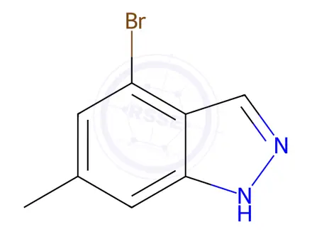 Chemical structure of 4-Bromo-6-methyl-1H-indazole