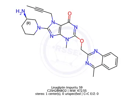 Chemical structure of Linagliptin Impurity 437