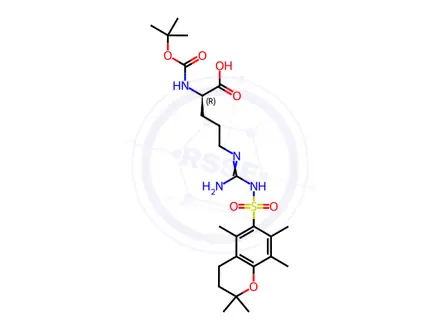 Chemical structure of Boc-D-Arg(Pmc)-OH