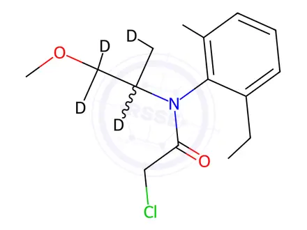 Chemical structure of Metolachlor-[D6]
