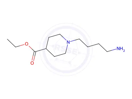 Chemical structure of Ethyl 1-(4-aminobutyl)piperidine-4-carboxylate