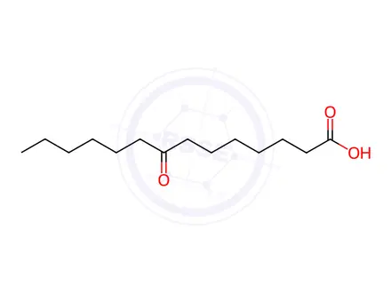 Chemical structure of 8-Oxotetradecanoic Acid