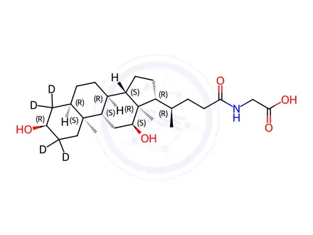 Chemical structure of Glycodeoxycholic acid-[D4]