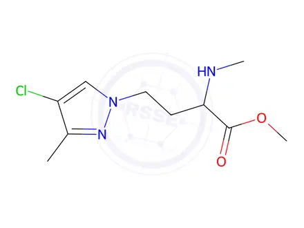 Chemical structure of Methyl 4-(4-chloro-3-methyl-1h-pyrazol-1-yl)-2-(methylamino)butanoate