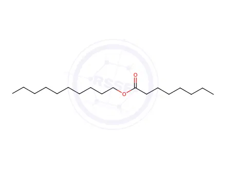 Chemical structure of decyl octanoate