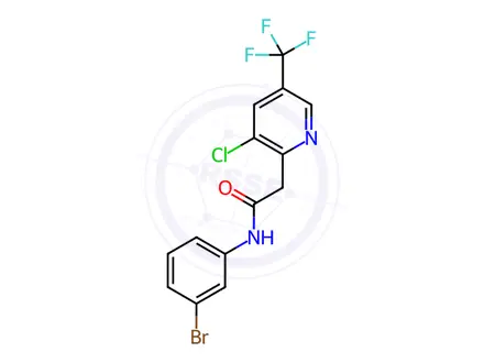 Chemical structure of N-(3-Bromophenyl)-2-[3-chloro-5-(trifluoromethyl)pyridin-2-yl]acetamide