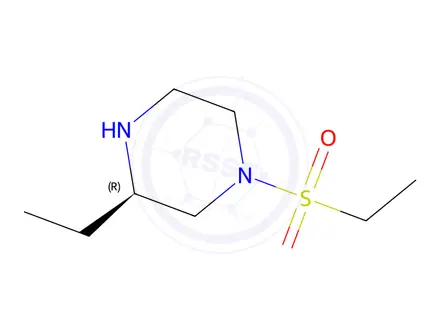 Chemical structure of (3R)-3-ethyl-1-ethylsulfonyl-piperazine