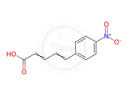 Chemical structure of p-Nitrocinnamylideneacetic acid