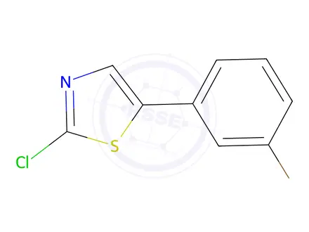 Chemical structure of 5-(3-bromophenyl)-2-chlorothiazole