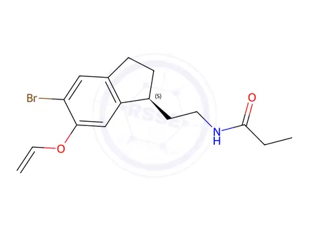 Chemical structure of (S)-N-[2-[6-Allyloxy-5-bromo-2,3-dihydro-1H-inden-1-yl]ethyl]propanamide