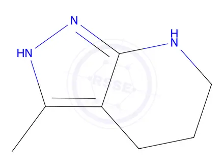 Chemical structure of 3-Methyl-1H,4H,5H,6H,7H-pyrazolo[3,4-b]pyridine