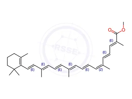 Chemical structure of Methyl beta-apo-8'-carotenoate