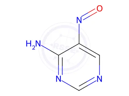 Chemical structure of 4-Pyrimidinamine, 5-nitroso-(9CI)