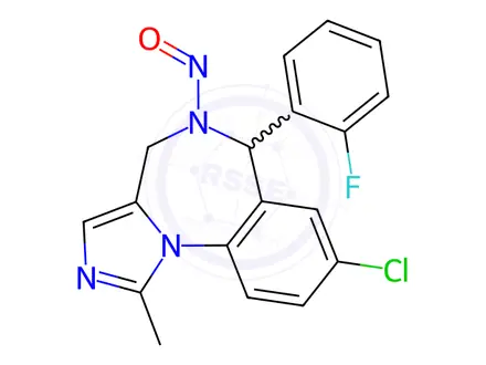 Chemical structure of N-Nitroso Midazolam EP Impurity A