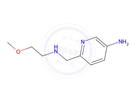 Chemical structure of 6-{[(2-methoxyethyl)amino]methyl}pyridin-3-amine