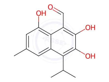 Chemical structure of R-(-)-Gossypol Acetic Acid Impurity 10