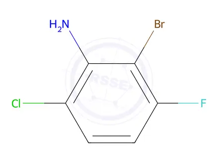 Chemical structure of 2-Bromo-6-chloro-3-fluoroaniline
