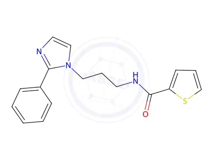 Chemical structure of N-(3-(2-Phenyl-1H-imidazol-1-yl)propyl)thiophene-2-carboxamide