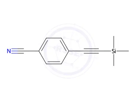 Chemical structure of 4-[2 inverted exclamation marka-(Trimethylsilyl)ethynyl]benzonitrile