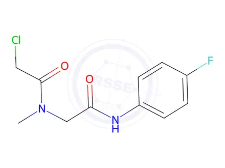 Chemical structure of 2-Chloro-N-{[(4-fluorophenyl)carbamoyl]methyl}-N-Methylacetamide
