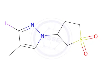 Chemical structure of 3-(3-Iodo-4-methyl-1h-pyrazol-1-yl)-1lambda6-thiolane-1,1-dione