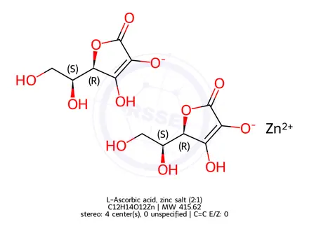 Chemical structure of Zincascorbate