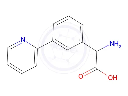 Chemical structure of 2-Amino-2-[3-(2-pyridyl)phenyl]acetic Acid