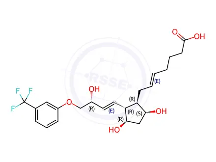 Chemical structure of Travoprost Impurity 1(5-trans Fluprostenol)