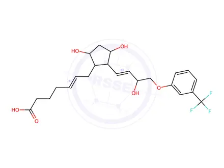 Chemical structure of Travoprost Impurity 31((±)-Fluprostenol)