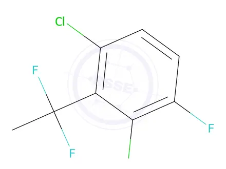 Chemical structure of 1,3-Dichloro-2-(1,1-difluoroethyl)-4-fluorobenzene