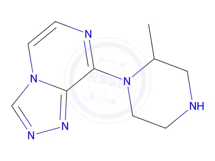 Chemical structure of 2-methyl-1-{[1,2,4]triazolo[4,3-a]pyrazin-8-yl}piperazine