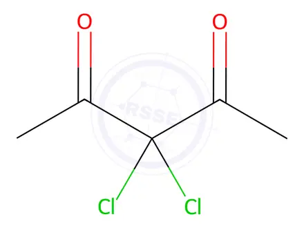 Chemical structure of 3,3-dichloropentane-2,4-dione