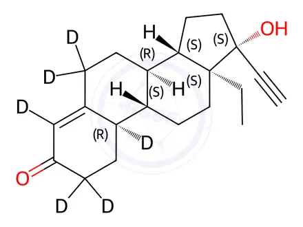 Chemical structure of Levonorgestrel D6