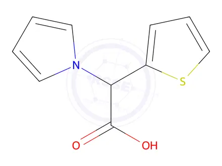 Chemical structure of 2-(1h-pyrrol-1-yl)-2-(thiophen-2-yl)acetic acid