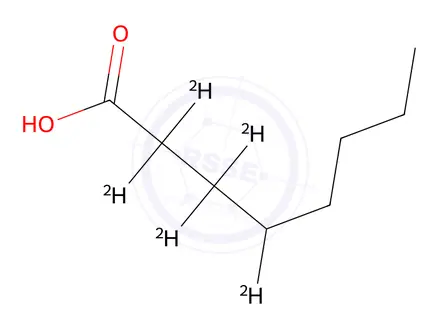 Chemical structure of Octanoic Acid-d5