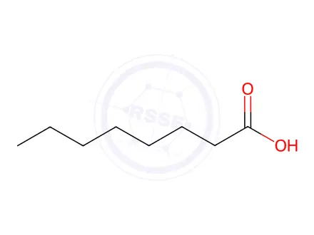 Chemical structure of Octanoic acid