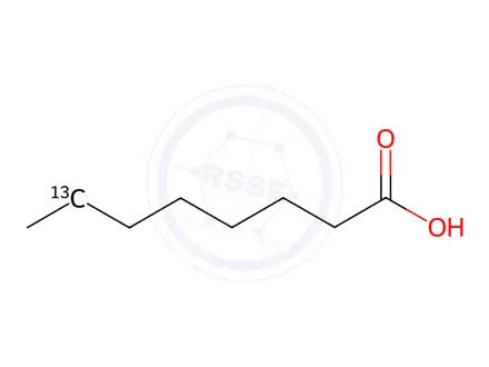 Chemical structure of Octanoic acid-7-13C