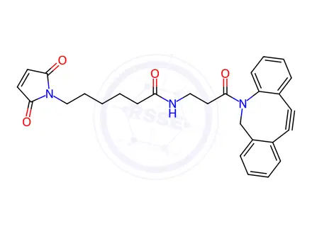 Chemical structure of N-[3-(11,12-Didehydrodibenz[b,f]azocin-5(6H)-yl)-3-oxopropyl]-2,5-dihydro-2,5-dioxo-1H-pyrrole-1-hexanamide