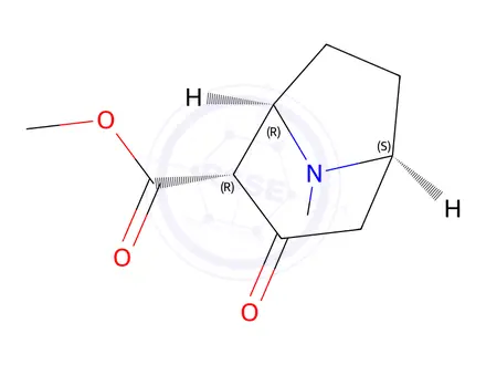 Chemical structure of 8-Azabicyclo[3.2.1]octane-2-carboxylicacid,8-methyl-3-oxo-,methylester,(1R-exo)-,(2R,3R)-2,3-dihydroxybutanedioate(1:1)(9CI)