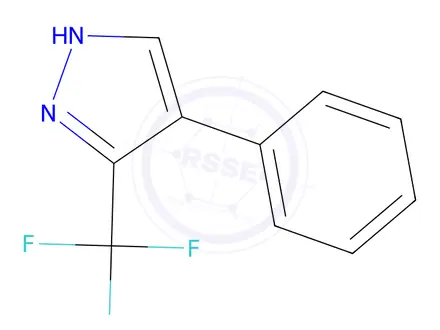 Chemical structure of 4-Phenyl-3-(trifluoromethyl)-1H-pyrazole