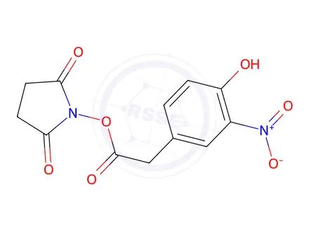 Chemical structure of 2,5-Dioxopyrrolidin-1-yl 2-(4-hydroxy-3-nitrophenyl)acetate