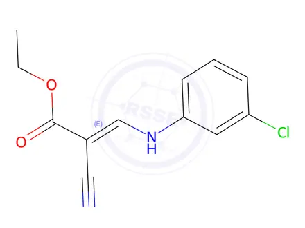 Chemical structure of Ethyl 3-[(3-Chlorophenyl)amino]-2-cyano-2-propenoate