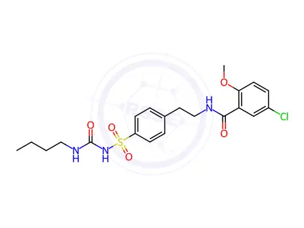 Chemical structure of 1-Butyl-3-[[4-[2-[(5-chloro-2-methoxybenzoyl)amino]ethyl]phenyl] Sulfonyl Urea