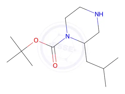Chemical structure of tert-Butyl 2-isobutylpiperazine-1-carboxylate