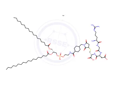Chemical structure of DSPE-RGD