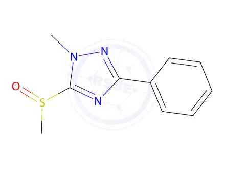Chemical structure of 1H-1,2,4-Triazole, 1-methyl-5-(methylsulfinyl)-3-phenyl-